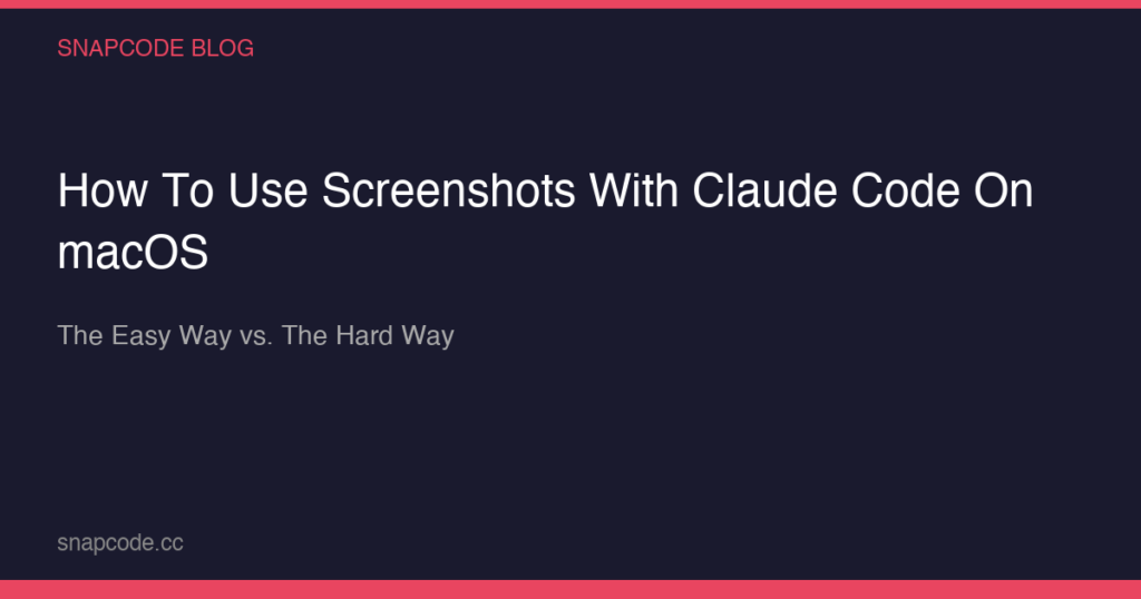 How to use screenshots with Claude Code on macOS